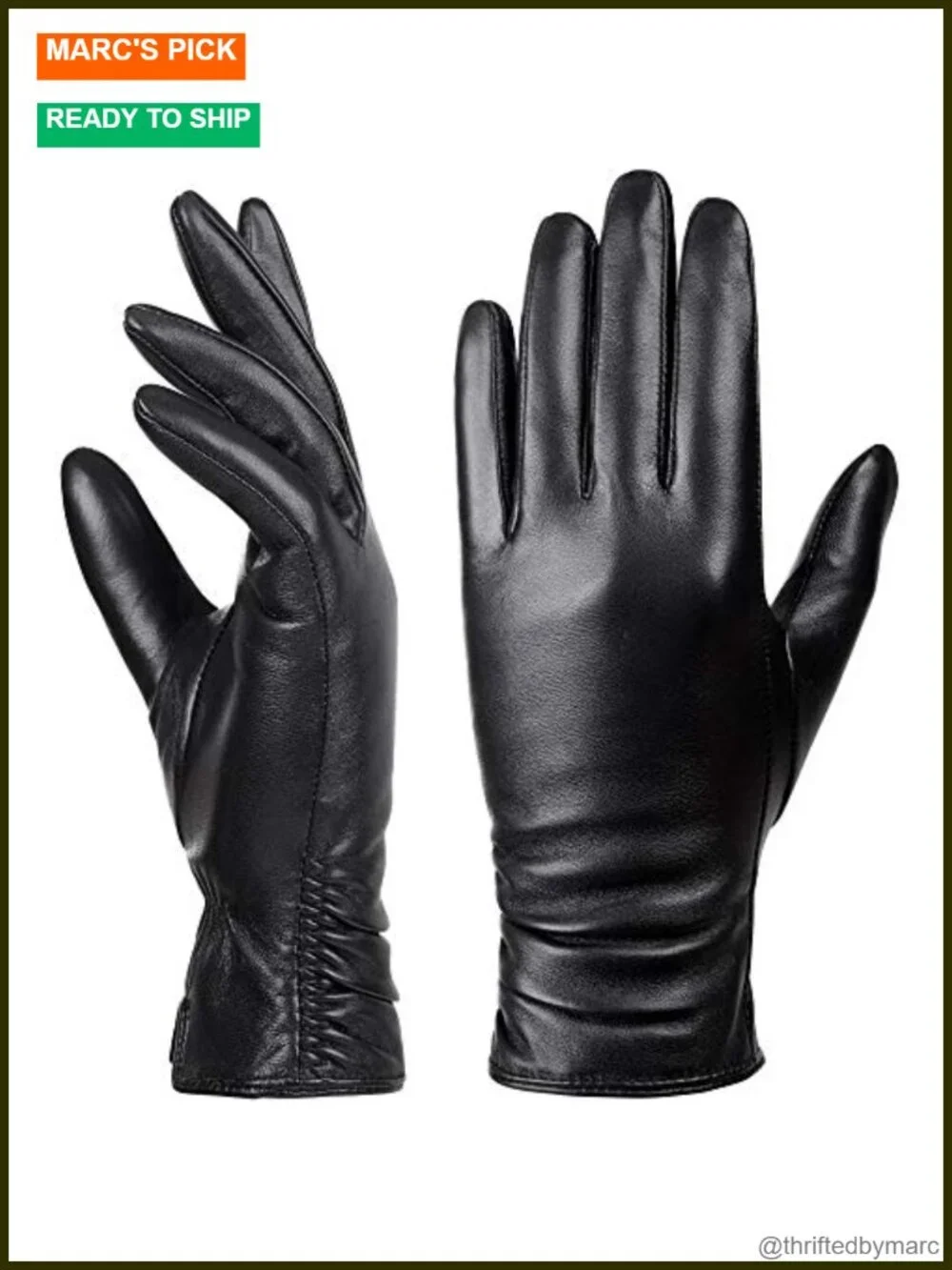 Winter Leather Touchscreen Texting Driving Gloves Lambskin